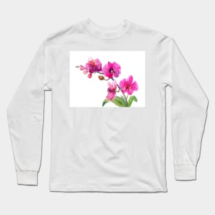 Pink Orchid flowers Long Sleeve T-Shirt